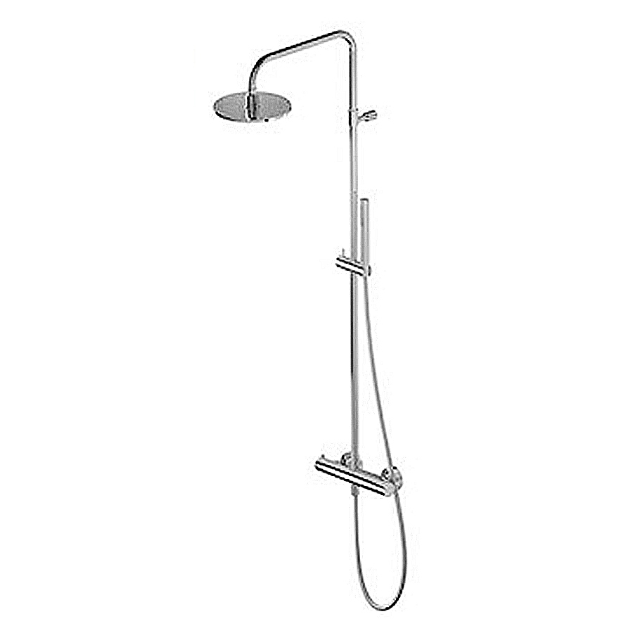 DOCCE; termostatski tuš set, glava tuša fi 20 cm; uska slušalica, krom