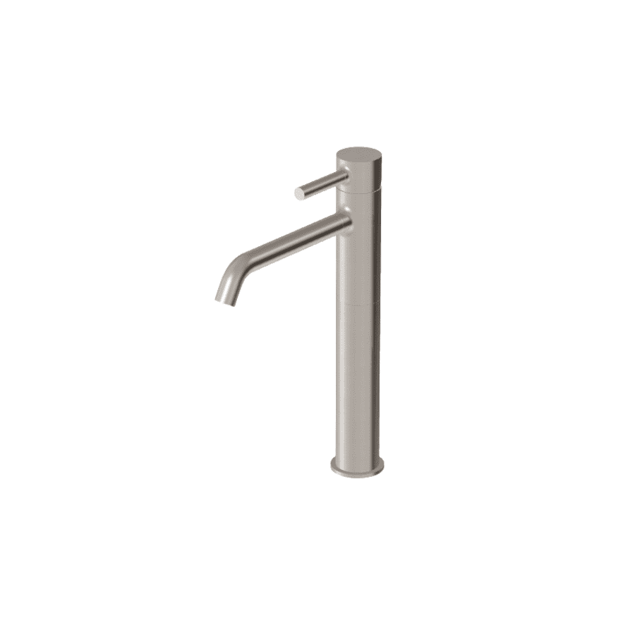 PAN; visoka miješalica za umivaonik 19,5 cm; bez podizača; brushed nickel; iz izložbe