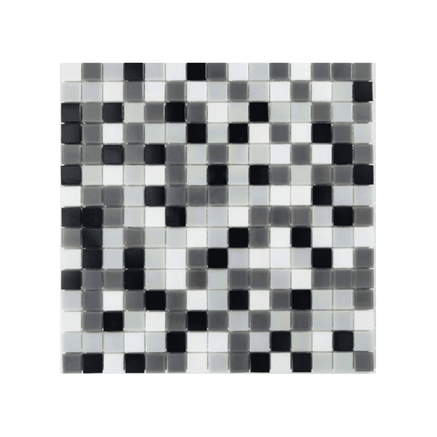 MIX MINERAL black white 2x2 cm mozaik na mrežici