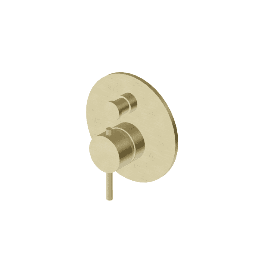 HELM; ugradna miješalica za tuš s prebacivačem fi 120; brushed british gold PVD