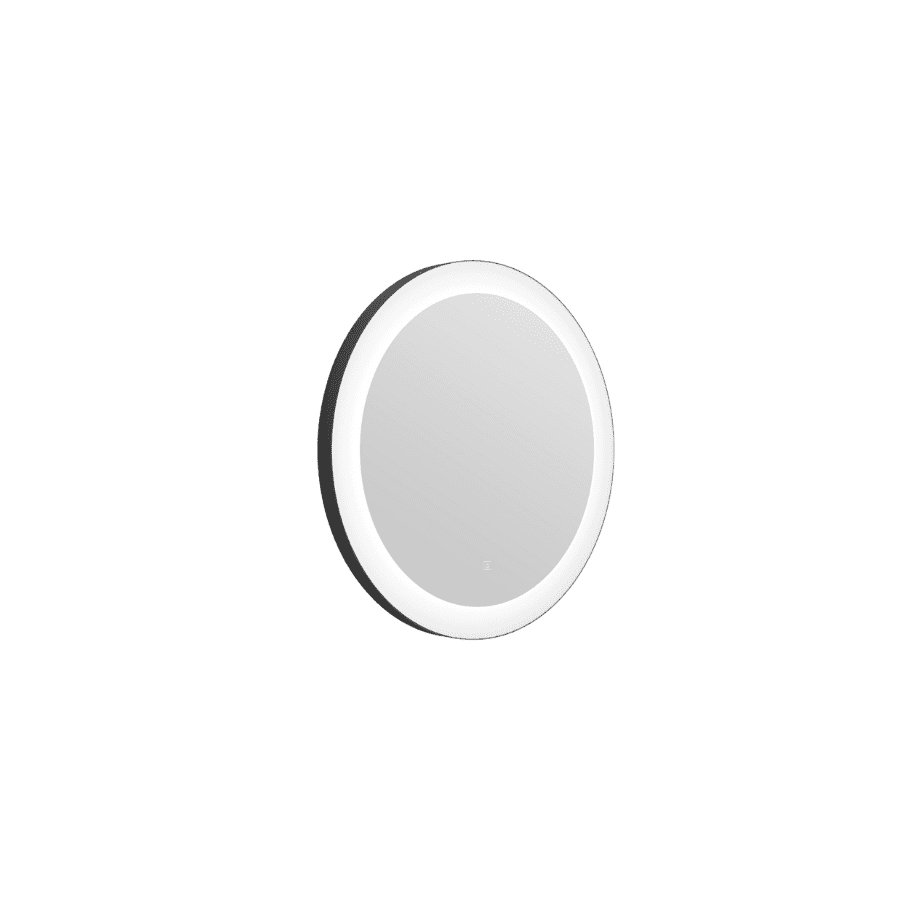 C_CODE ROUND; okruglo ogledalo fi 60 cm, LED rasvjeta i grijač; crni mat okvir