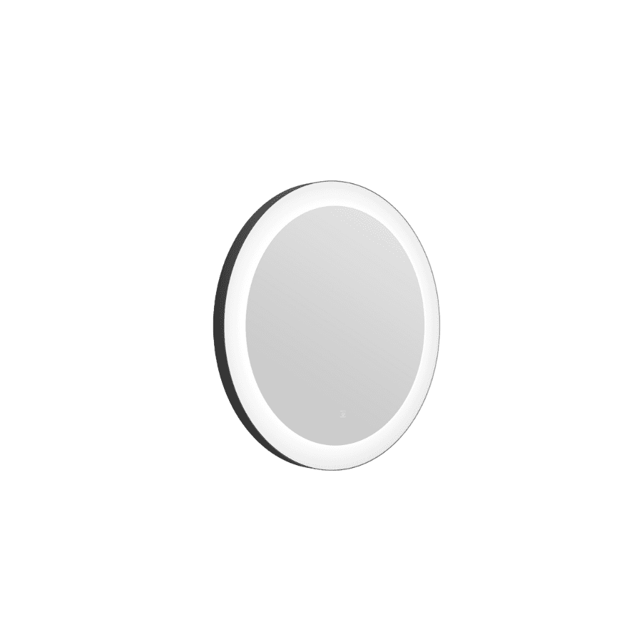 C_CODE ROUND; okruglo ogledalo fi 80 cm, LED rasvjeta i grijač; crni mat okvir