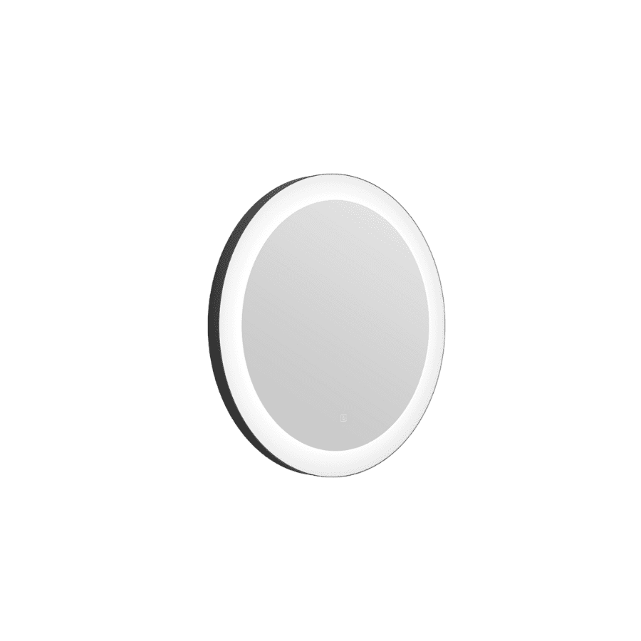 C_CODE ROUND; okruglo ogledalo fi 90 cm, LED rasvjeta i grijač; crni mat okvir