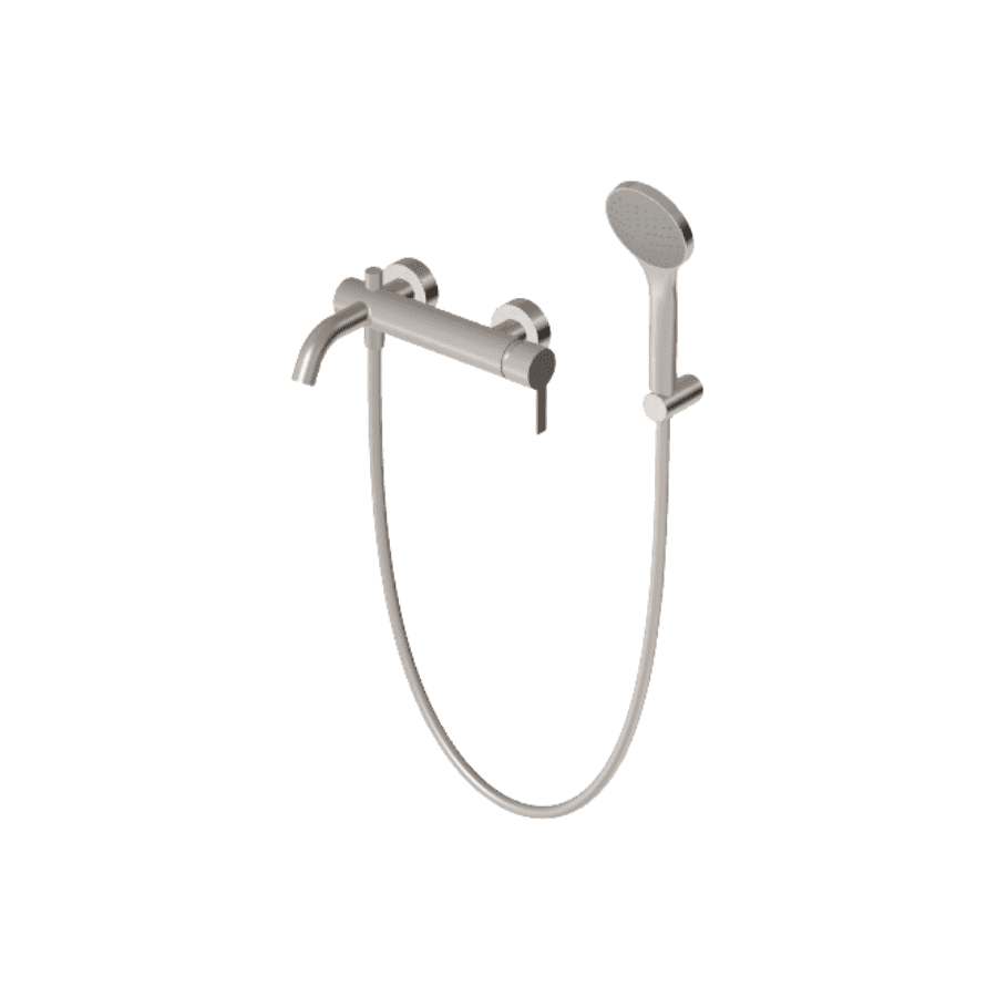 GILL; miješalica za kadu, s ručnim tuš setom; brushed nickel