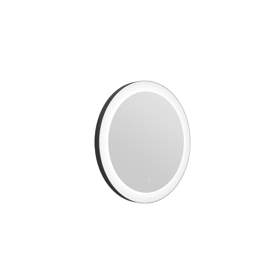 C_CODE ROUND; okruglo ogledalo fi 70 cm, LED rasvjeta i grijač; crni mat okvir; iz izložbe Split